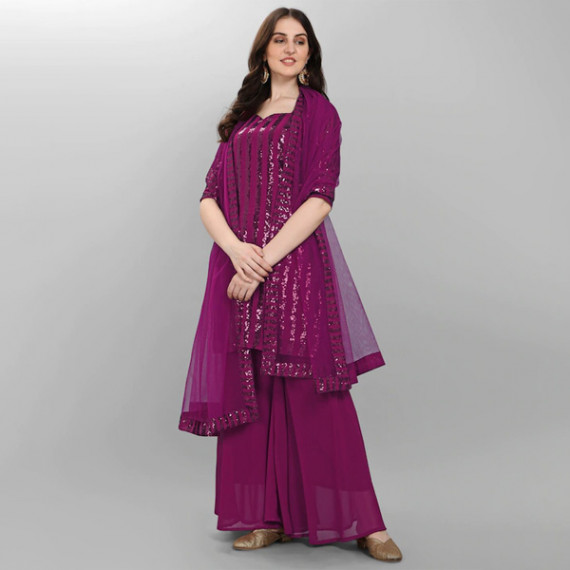 https://trendingfits.com/products/purple-embroidered-sequined-silk-georgette-semi-stitched-dress-material