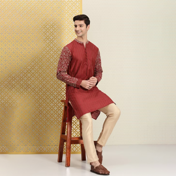 https://trendingfits.com/products/men-red-gold-toned-ethnic-motifs-printed-thread-work-kurta