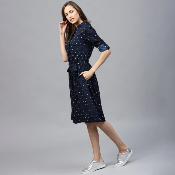 https://trendingfits.com/products/navy-blue-polka-dots-printed-shirt-dress