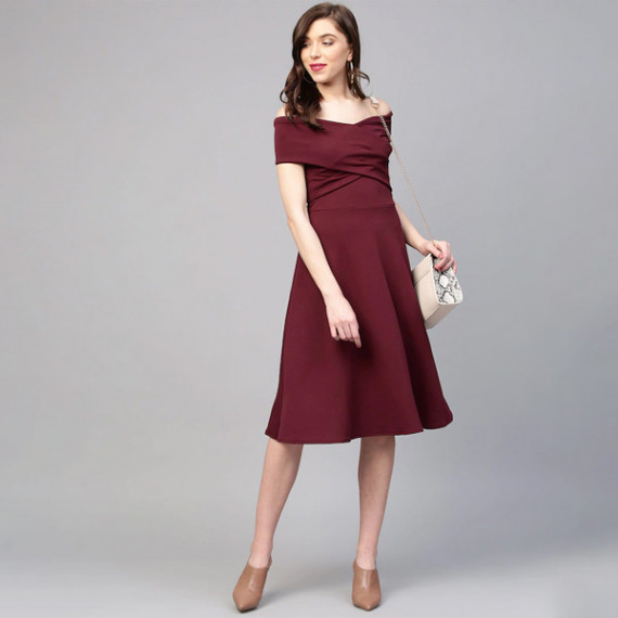 https://trendingfits.com/products/burgundy-off-shoulder-pleated-fit-flare-dress