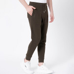 Men Olive Solid Joggers