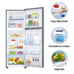 Samsung 253 L 2 Star Inverter Frost-Free Double Door Refrigerator (RT28A3032GS/HL, Gray Silver)