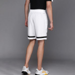 Men White & Black Club Brand Logo Printed Tennis Sports Shorts