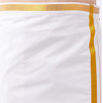 Men White Solid Cotton Dhoti