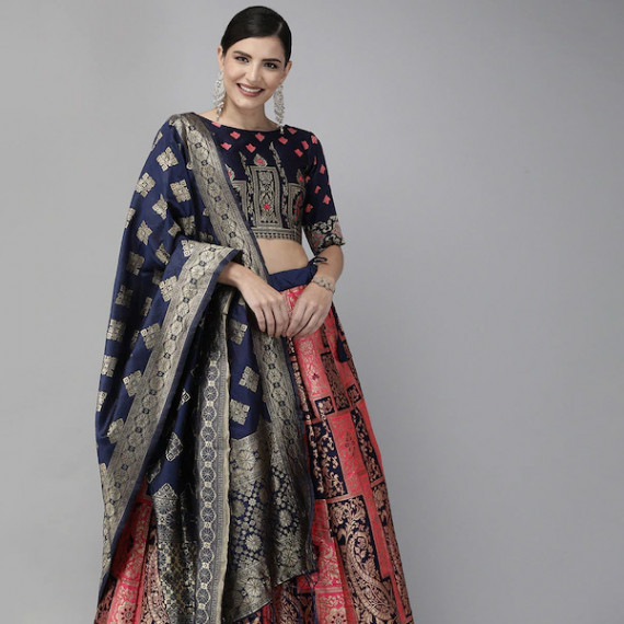 https://trendingfits.com/vi/products/pink-navy-blue-woven-design-semi-stitched-lehenga-unstitched-blouse-with-dupatta