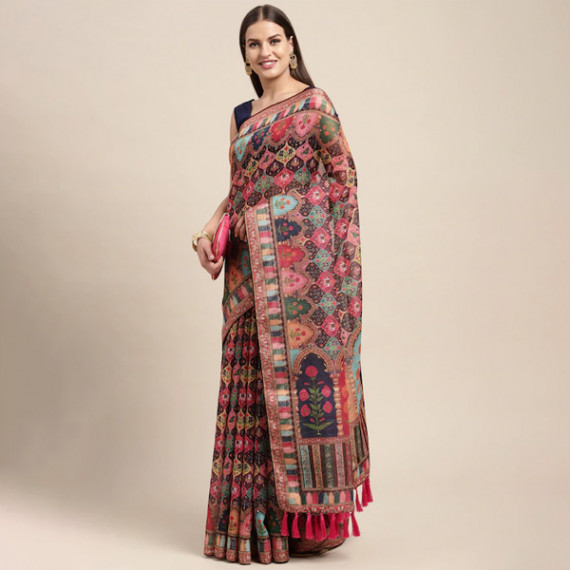 https://trendingfits.com/vi/products/peach-coloured-multicoloured-kalamkari-sequinned-linen-blend-block-print-saree