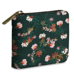 Women Green & White Printed Zip Around Wallet