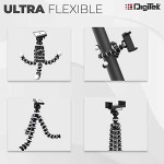 DIGITEK® (DTR 260 GT) Gorilla Tripod/Mini 33 cm (13 Inch) Tripod for Mobile Phone with Phone Mount & Remote, Flexible Gorilla Stand for DSLR & Action